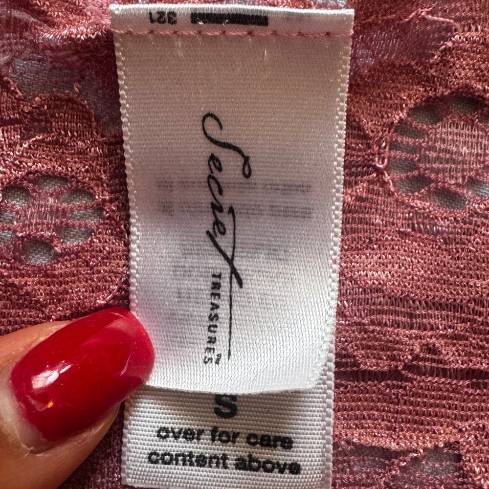 Secret Treasures Pink Lace Cami Top | Size Small - Picture 4 of 4